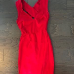 Cute sexy back red dress